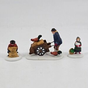 Department 56 Harvest Seed Cart Heritage Village Porcelain Set 3 PC 5645-6 *